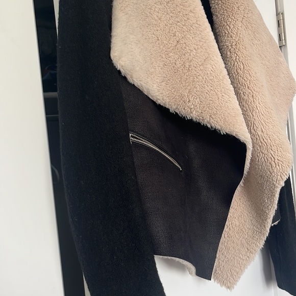 Zara Outerwear Multi-Textured Coat with Zippers Size M - Picture 6 of 9